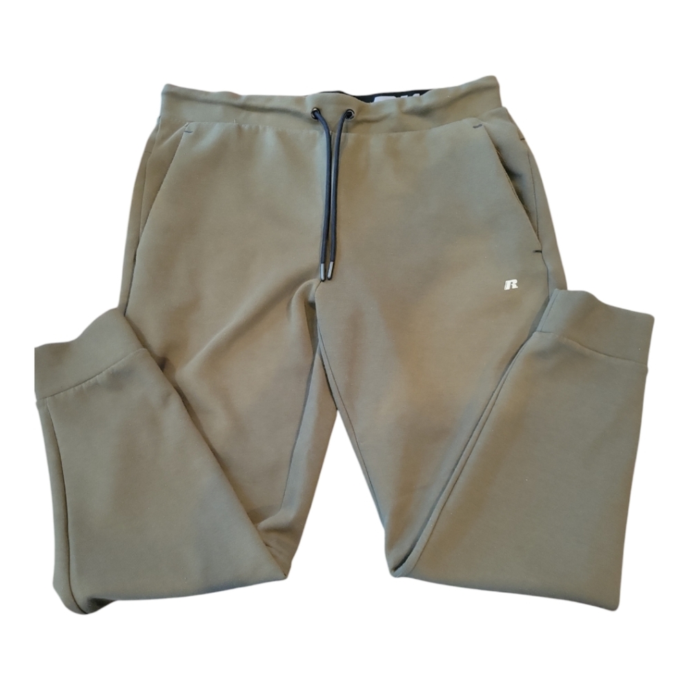 Olive Green Comfort Waist Russell Joggers with Pockets Large